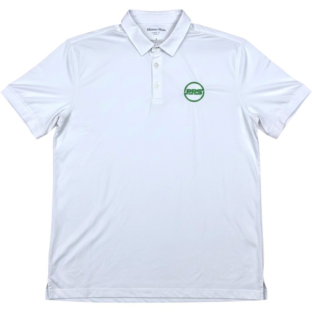 Mizzen+Main Trim Fit Polo Mens XL White Golf Short Sleeve Performance Athletic